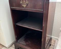 Small cabinet with open shelving 