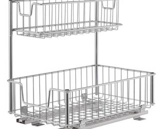 Trinity Sliding Under Sink Organizer, Pack of 2, Chrome