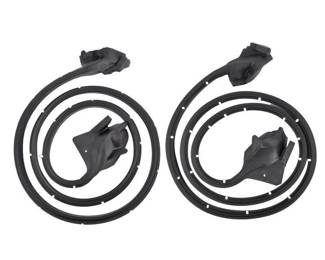 Tekkoauto Pair Rubber Door Weatherstrip Seals Kit