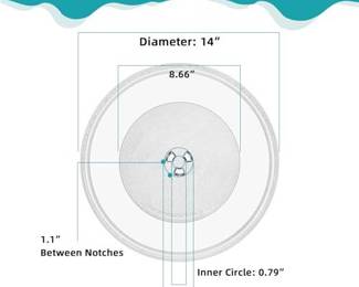 Gemroom 14in Microwave Glass Plate for GE Microwave