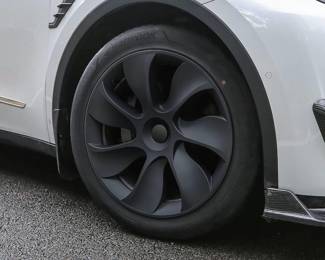 Xinfoob for Tesla Model Y Wheel Cover Hubcaps, Set of 4, Matte Black