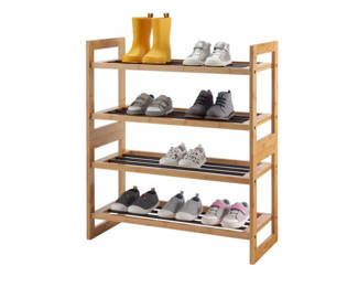 Trinity EcoStorage, Bamboo And Metal Shoe Rack, 2-Pack