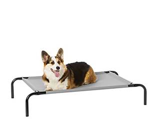 Amazon Basics Cooling Elevated Dog Bed, Gray