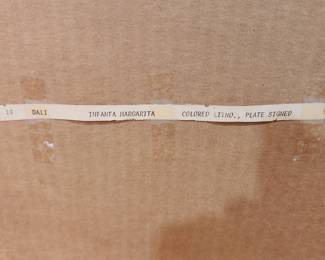 "Infanta Margarita" lithograph by Dali