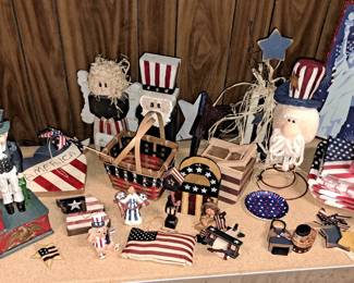 4th of July. Cast iron Uncle Sam bank