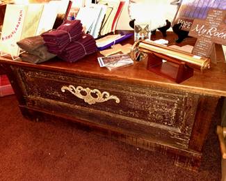Primitive pine blanket chest 26" x 40"