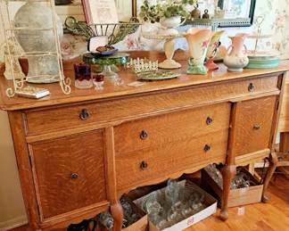 Antique oak sideboard