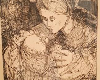 Large selection of framed artwork. Signed and numbered "1st Born" by Bill Ellingson 18/35