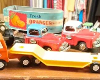 Tonka truck with trailer