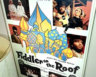 Framed posters. Central High School "Fiddler on the Roof" musical poster