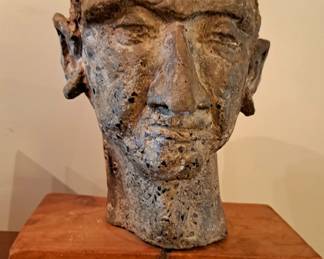 Stoneware bust sculpture 