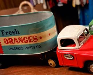 "Modern Toys Japan" vintage truck and trailer plus one other truck