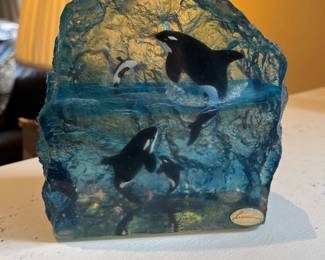 Christian Lassen "Mystic Orcas" Sculpture
