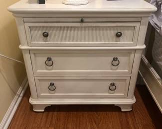 Drexel Heritage white nightstand