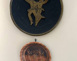 vintage blackened brass wall plate