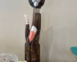 Wooden Cat sculpture