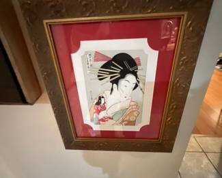Japanese Woman Antique Painting