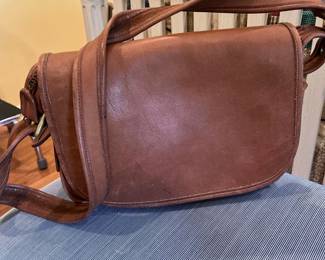brown messenger leather bag