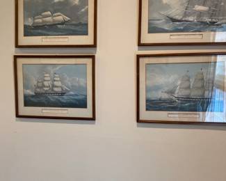 Portfolio of American Sailing Ships Set of 4, 1962