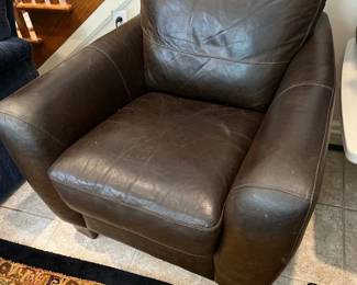 Brown Leather Club Chair