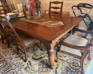 walnut 7 piece dining room set