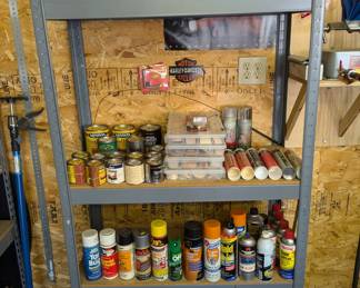 Paints and shelving