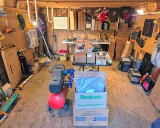 Shed full of tools and auto parts