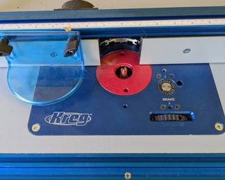 Kreg miter saw bench, with miter and accessories