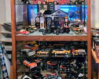 Cases full of Harley Davidson collectibles