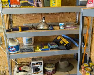 Various tools and shelving available