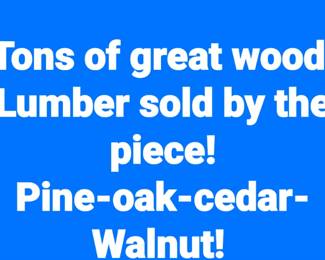Lumber sold by the piece