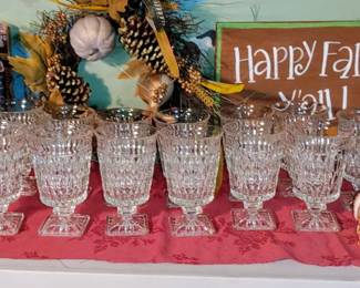 13 Mt. Vernon Clear by Indiana Glass Iced Tea Glasses Flare ” - 12 ounce