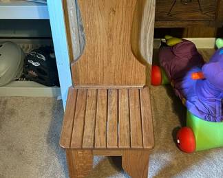 Handmade straight back child's chair