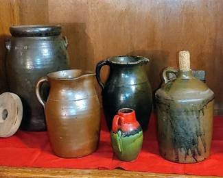 Southern Pottery one signed Salter Butter Churn