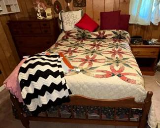 Solid double full size Pine bed