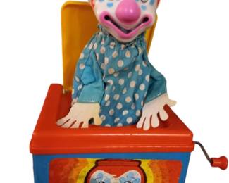 great vintage 1970s Jack in the Box wind up with music works perfectly Graphics are great
