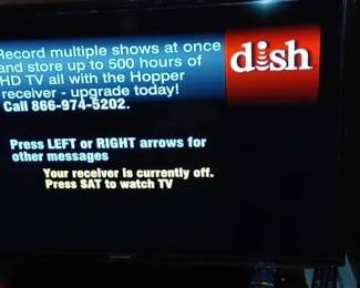 Newer model 40 in smart TV with remote and booklet