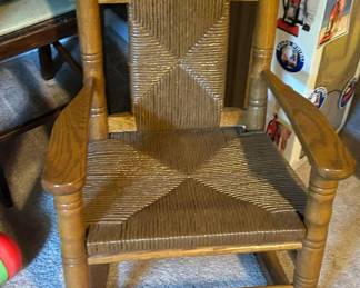 Solid oak Child's  rocker