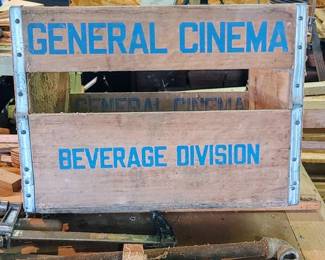 Old general cinema beverage Division wooden crate