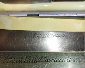 Vintage Geneva stainless steel tempered kitchen knife