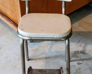 Vintage Costco stool located inside