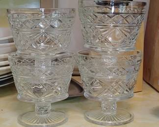 2 glasses - Hazel Atlas - Gothic - Came with Big Top Peanut Butter