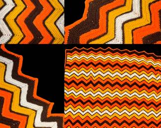 Orange brown yellow & white