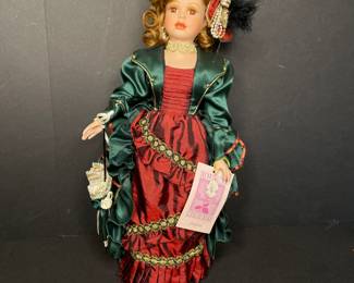 Le Collectible Memories Joanna doll on stand 