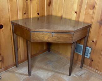 MCM wood corner desk 