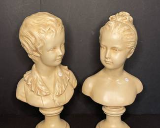 Alexandar Backer chalkware vintage busts 