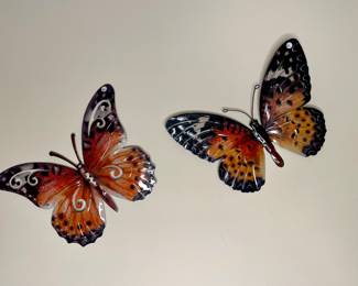 Metal tin butterfly wall decor 