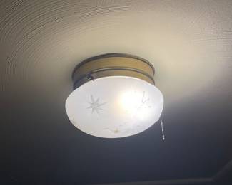 Vintage MCM atomic starburst globe light fixtures (2)