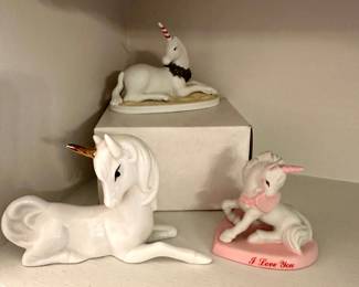 Unicorn figurines