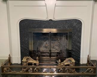 Art deco mantle fireplace cover